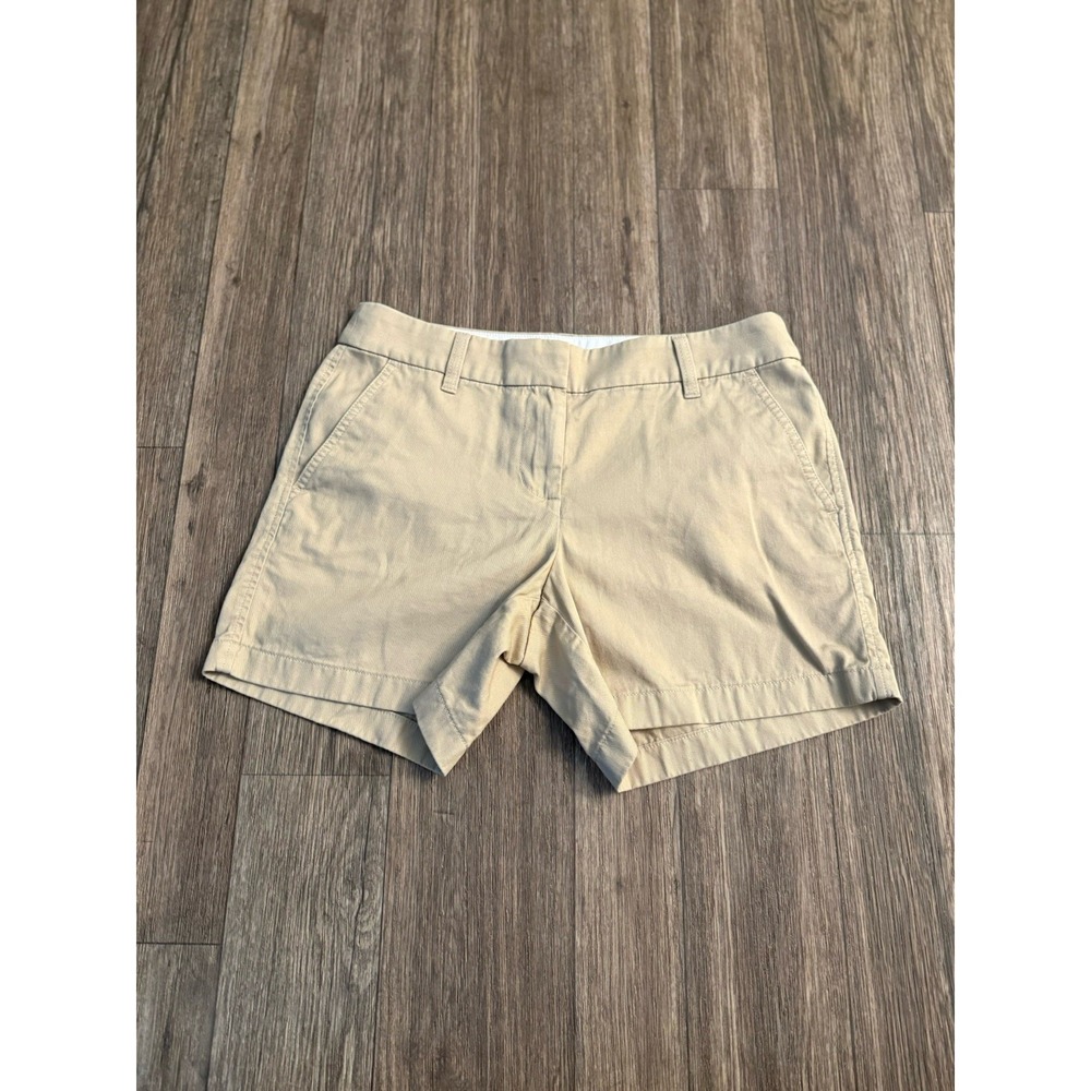 J.Crew Women's Chino Color Champaign Shorts Size 4 Classic‎ Twill 100% Cotton